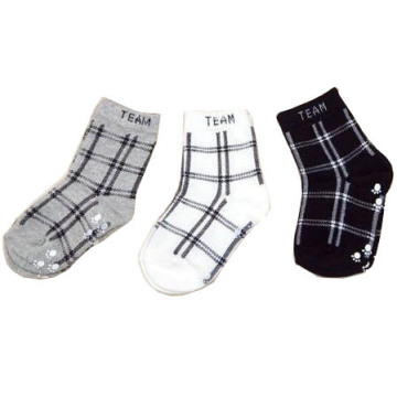 Kinder Baumwolle Crew Socken mit Anti-Rutsch (KA016)